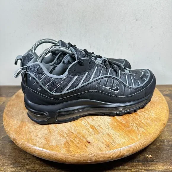 Nike Air Max 98 Black Smoke Grey Shoes‎ Sneakers 849560-001 Men's Size
